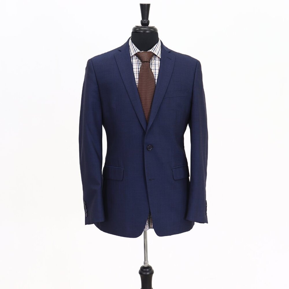 Bar III 40L Blue Solid 2-Button Sport Coat Blazer Jacket W019